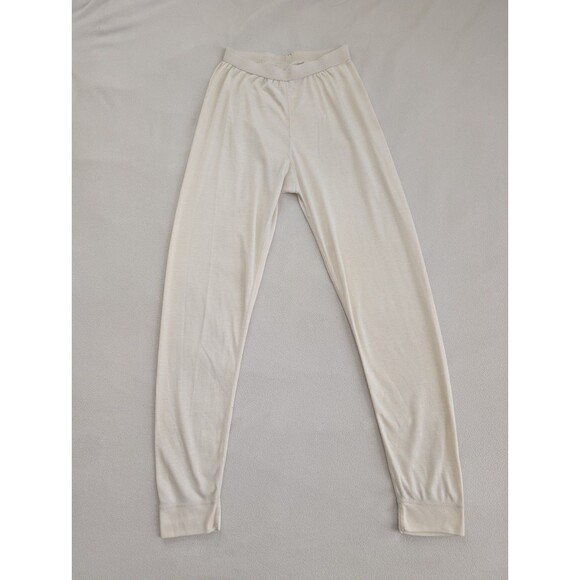 Patagonia Capilene Base Layer Pants Mens Small Long Johns Cream Made in USA - Picture 1 of 3